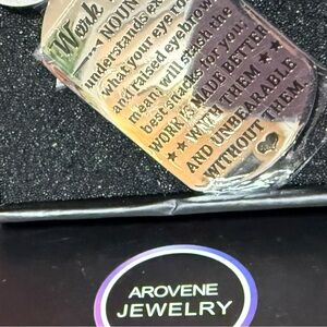 Arovene Silver Dog Tag Necklace